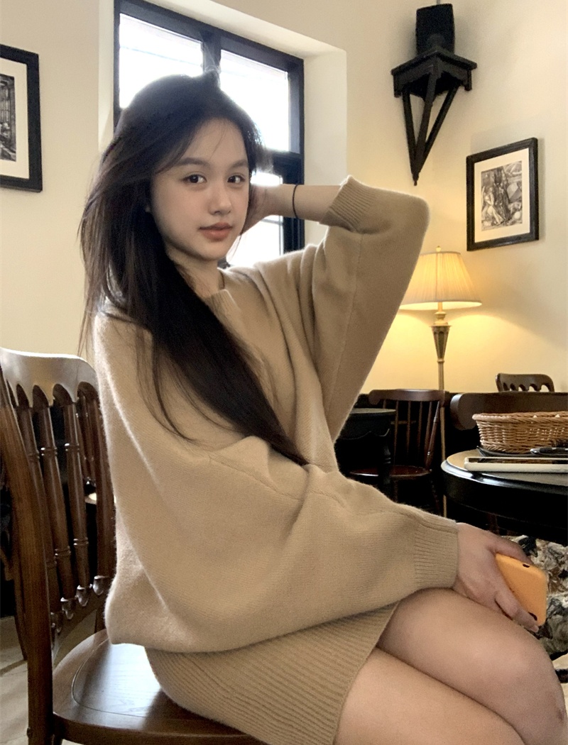 Autumn and winter sweater Western style dress for women