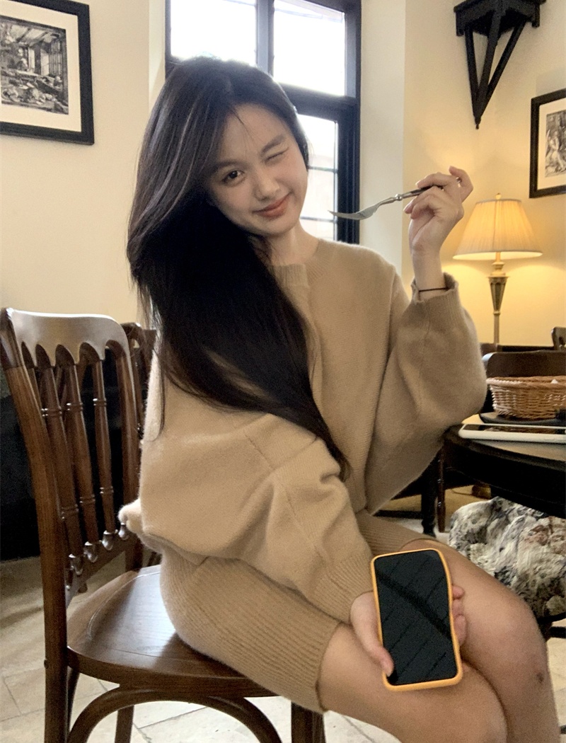 Autumn and winter sweater Western style dress for women