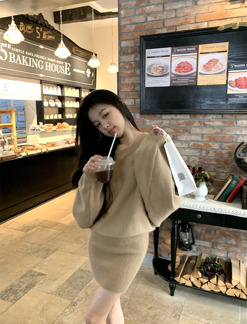 Autumn and winter sweater Western style dress for women