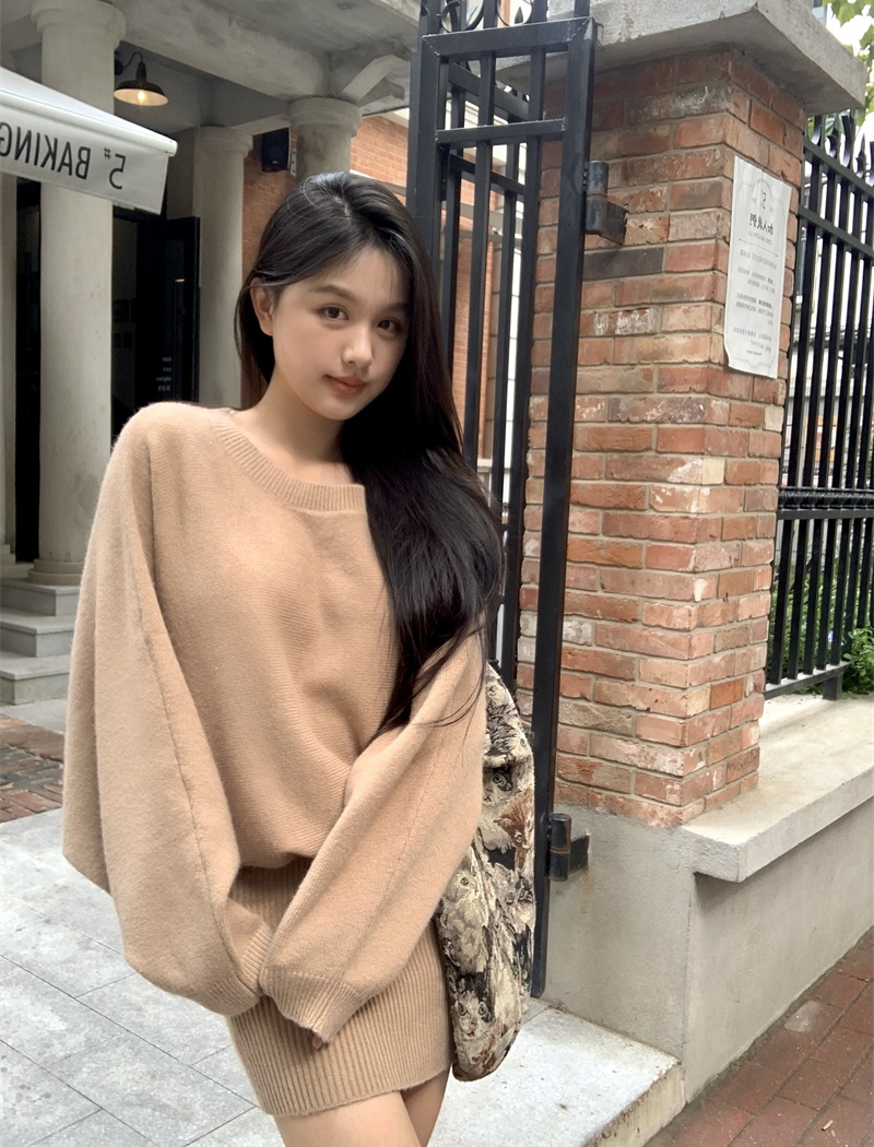 Autumn and winter sweater Western style dress for women