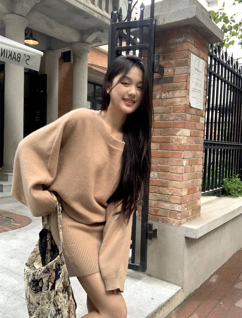 Autumn and winter sweater Western style dress for women