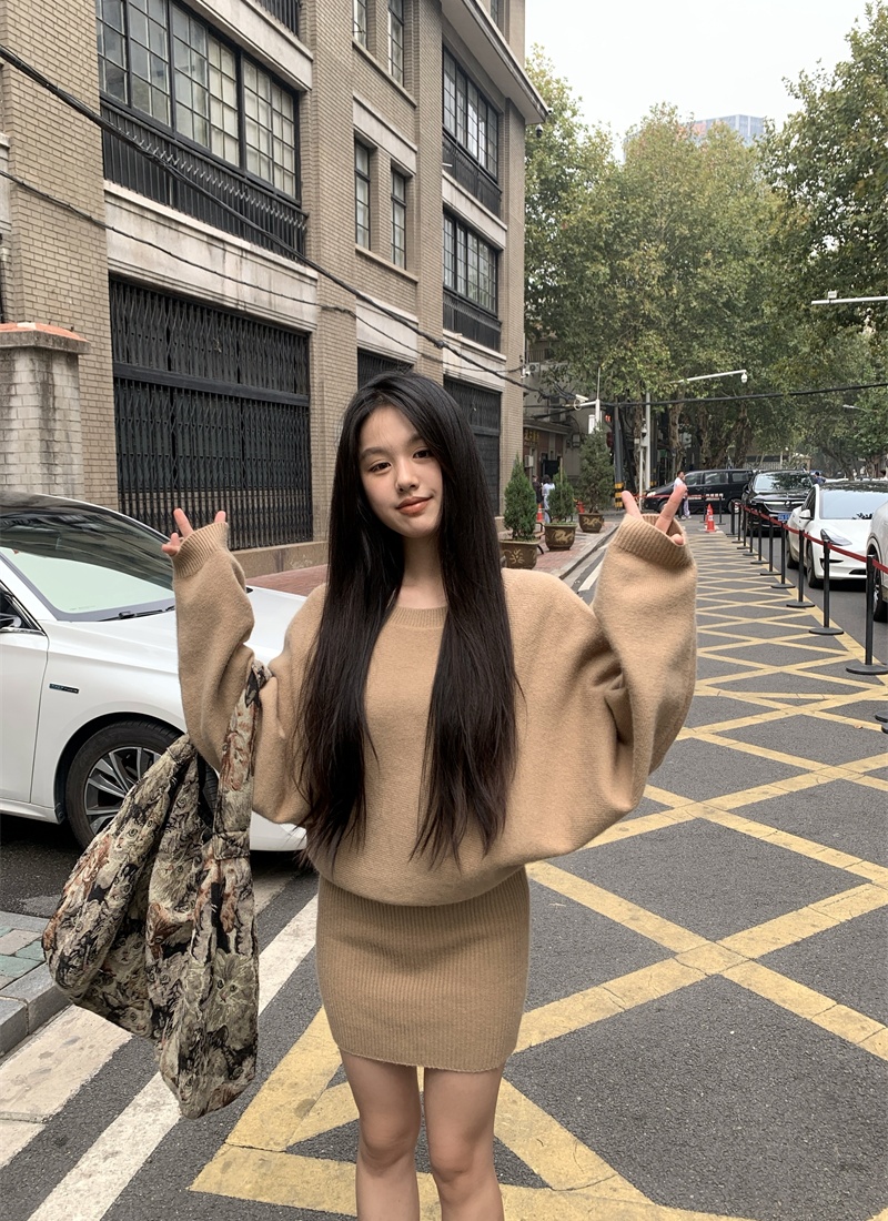 Autumn and winter sweater Western style dress for women