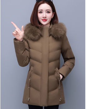 Middle-aged plus velvet cotton coat winter coat for women