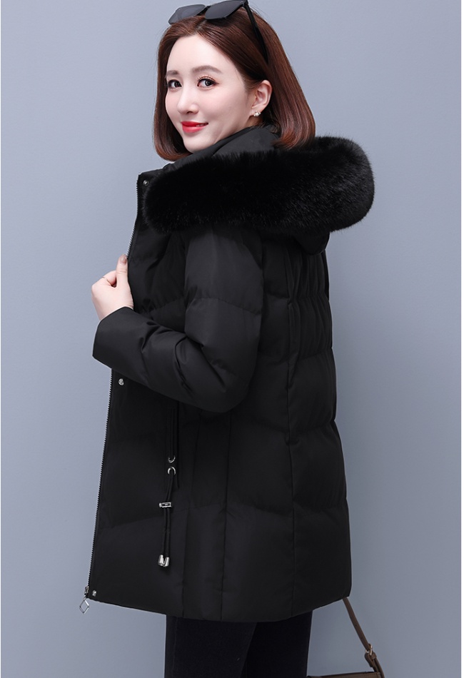 Middle-aged plus velvet cotton coat winter coat for women