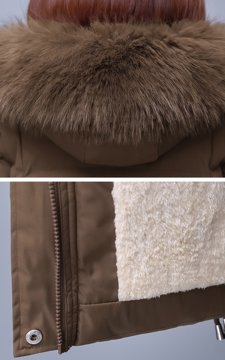 Middle-aged plus velvet cotton coat winter coat for women