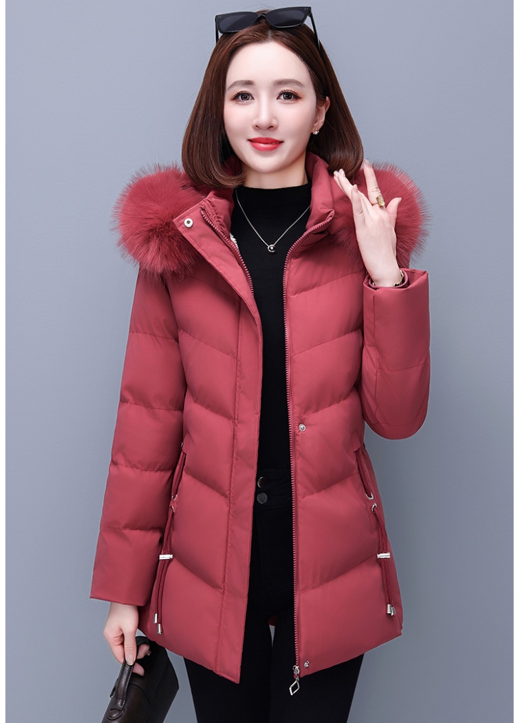 Middle-aged plus velvet cotton coat winter coat for women