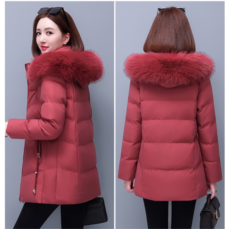 Middle-aged plus velvet cotton coat winter coat for women