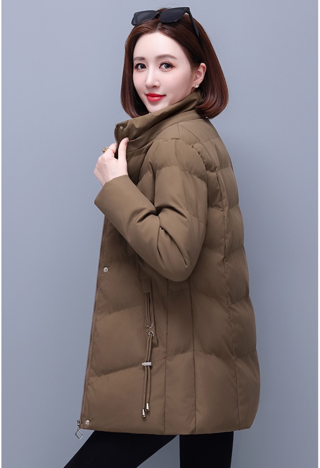 Middle-aged plus velvet cotton coat winter coat for women