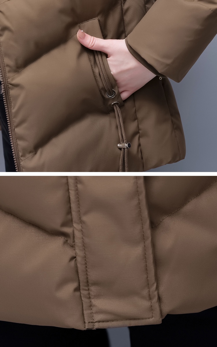 Middle-aged plus velvet cotton coat winter coat for women