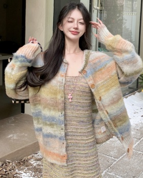Colors autumn and winter coat tie dye sweater