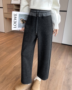 Woolen autumn and winter casual pants for women