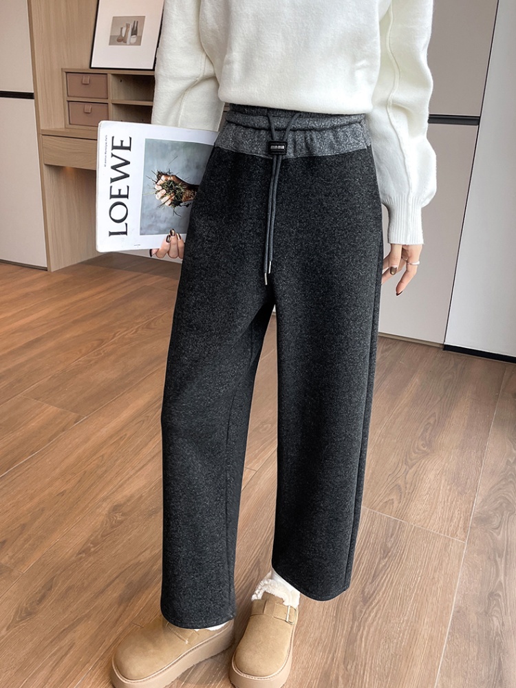 Woolen autumn and winter casual pants for women