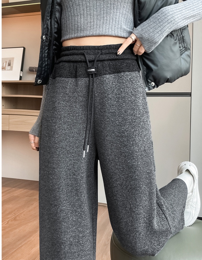 Woolen autumn and winter casual pants for women