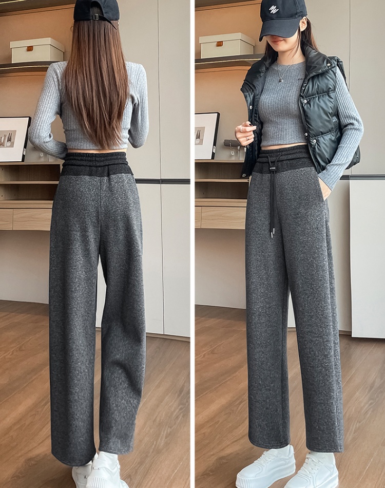 Woolen autumn and winter casual pants for women