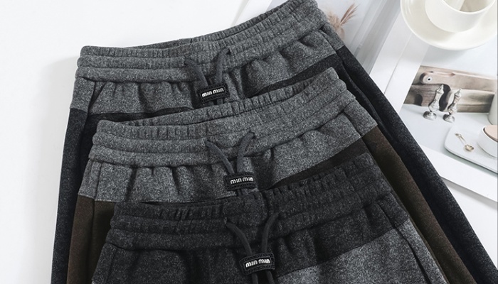 Woolen autumn and winter casual pants for women