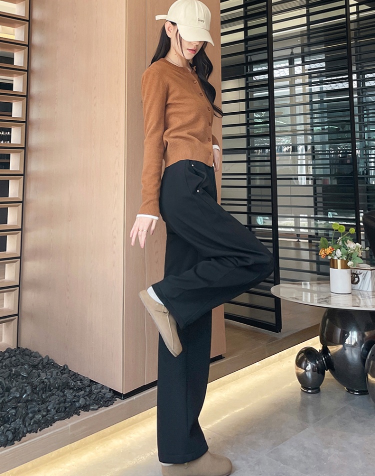 Sports high student pants autumn and winter straight sweatpants