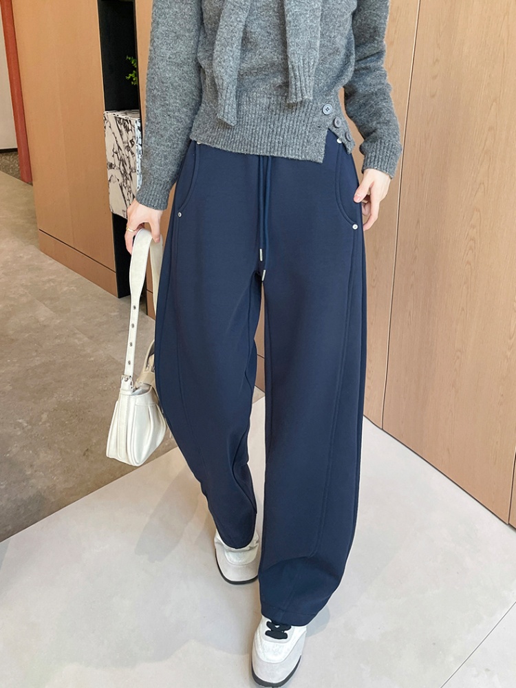 Sports high student pants autumn and winter straight sweatpants
