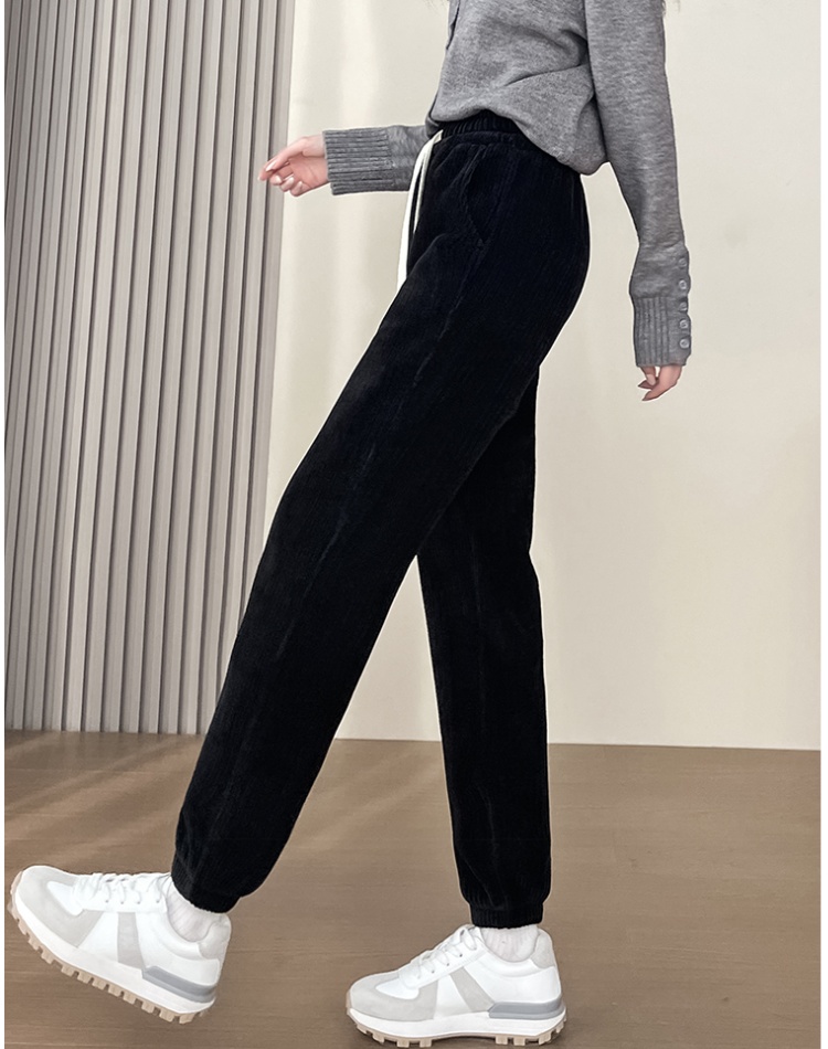 Thick large yard lamb fur sweatpants for women
