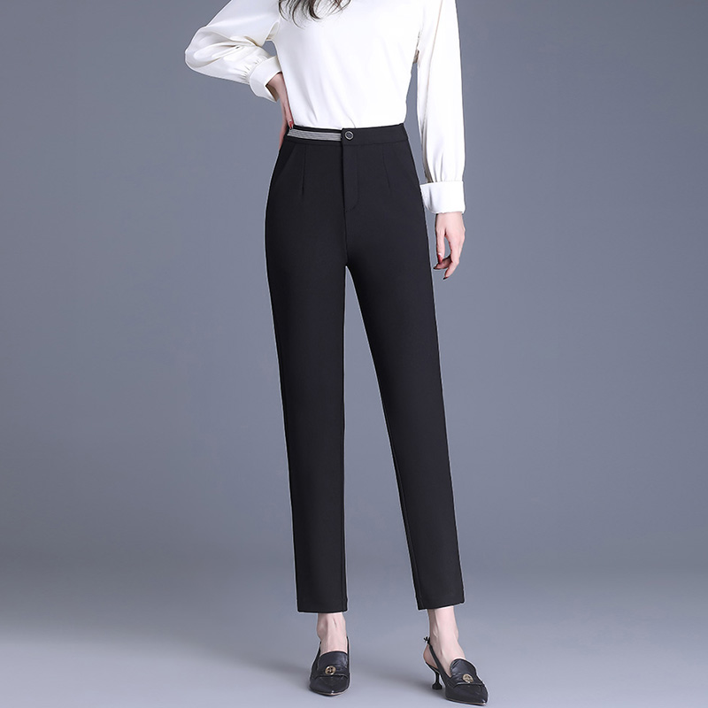 Slim harem pants high waist suit pants for women