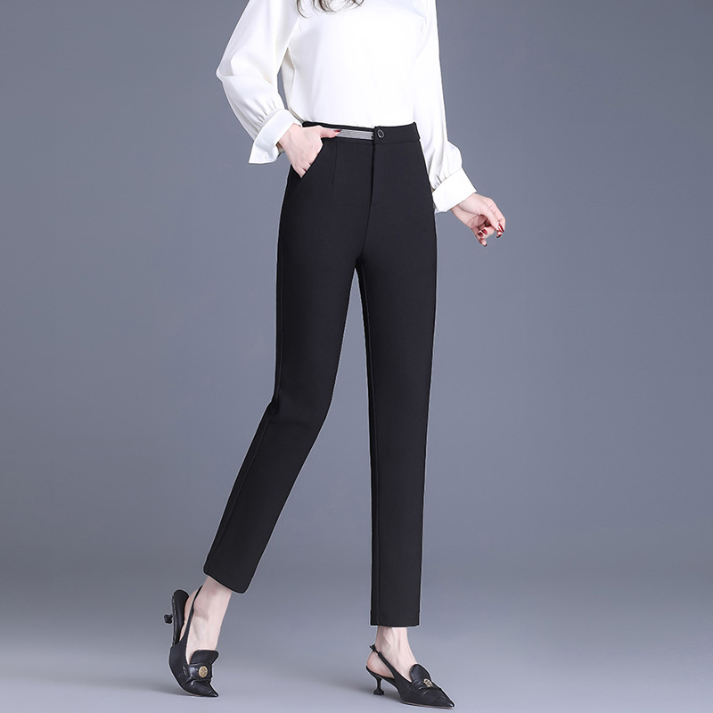 Slim harem pants high waist suit pants for women