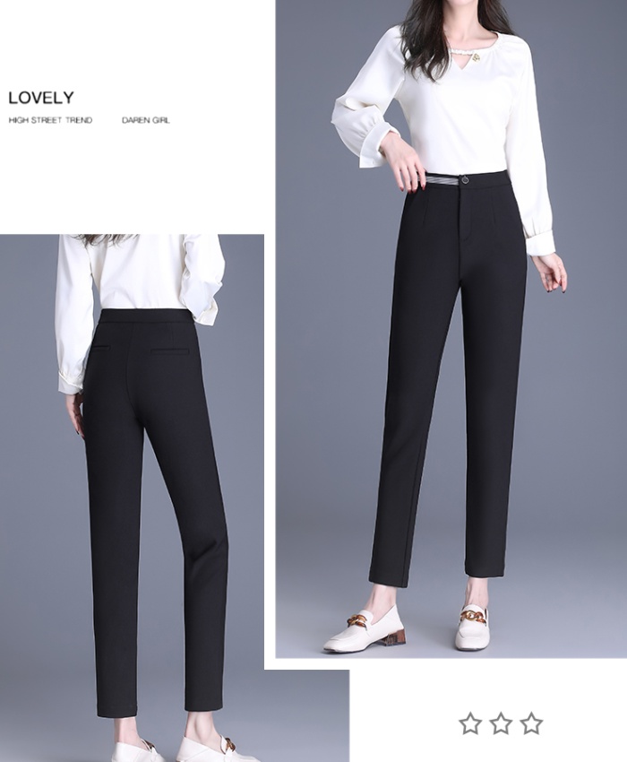 Slim harem pants high waist suit pants for women