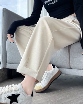 Nine tenths casual pants wide leg pants for women