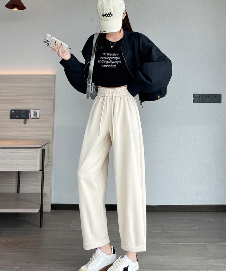 Nine tenths casual pants wide leg pants for women