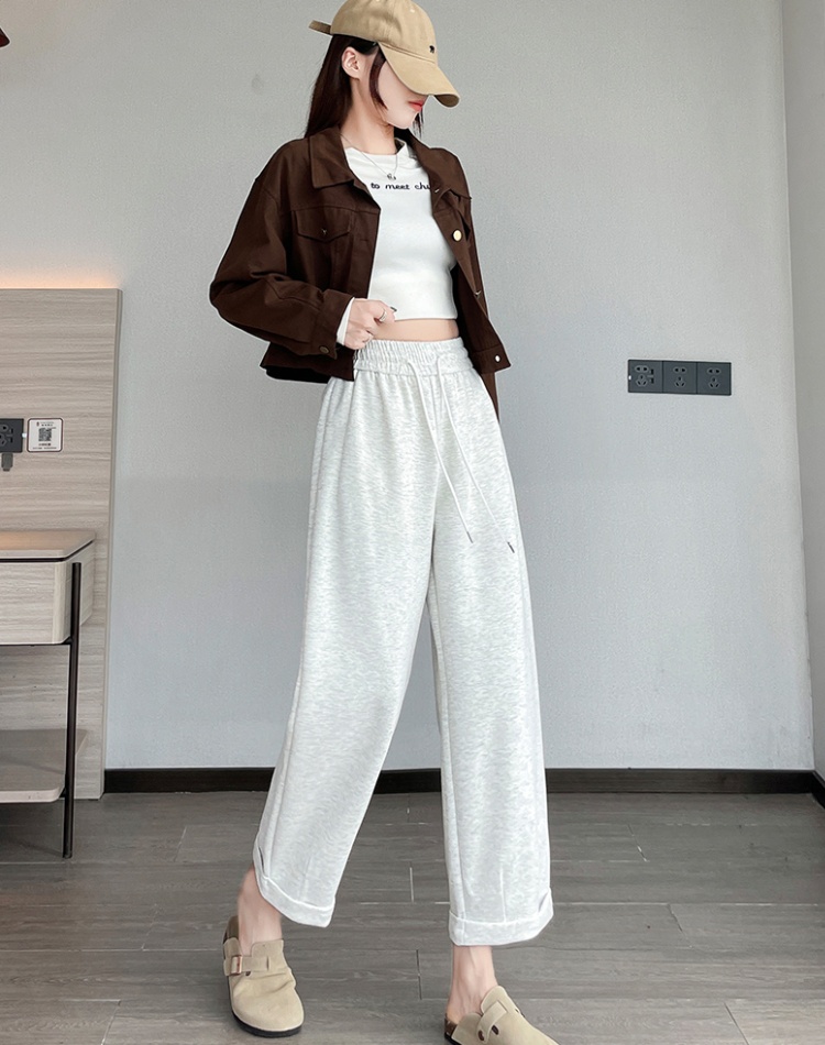 Nine tenths casual pants wide leg pants for women