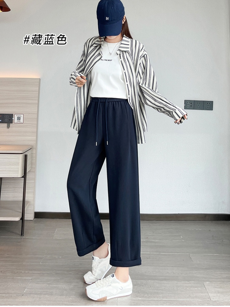 Nine tenths casual pants wide leg pants for women