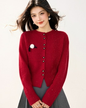 Christmas France style cardigan winter coat for women