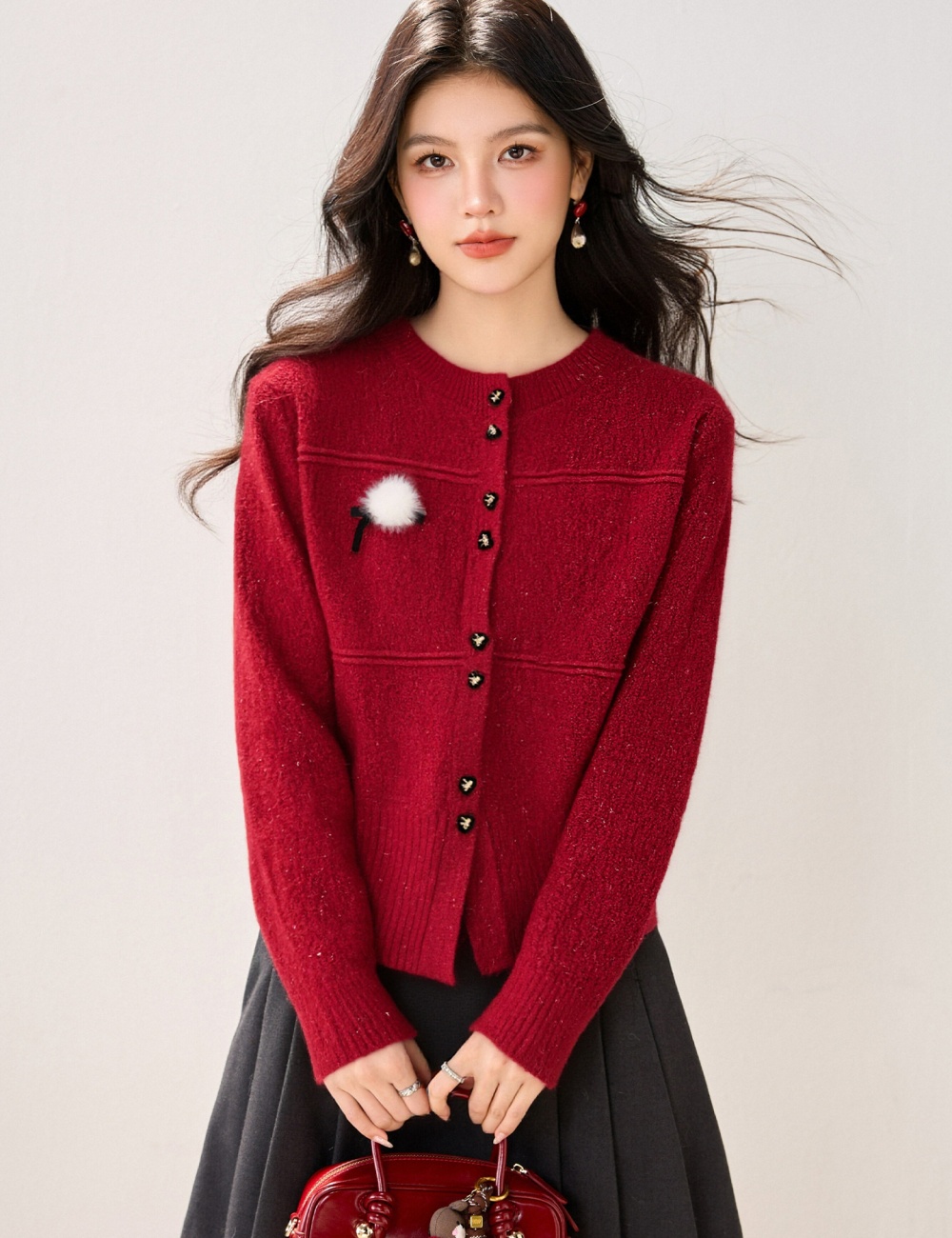 Christmas France style cardigan winter coat for women