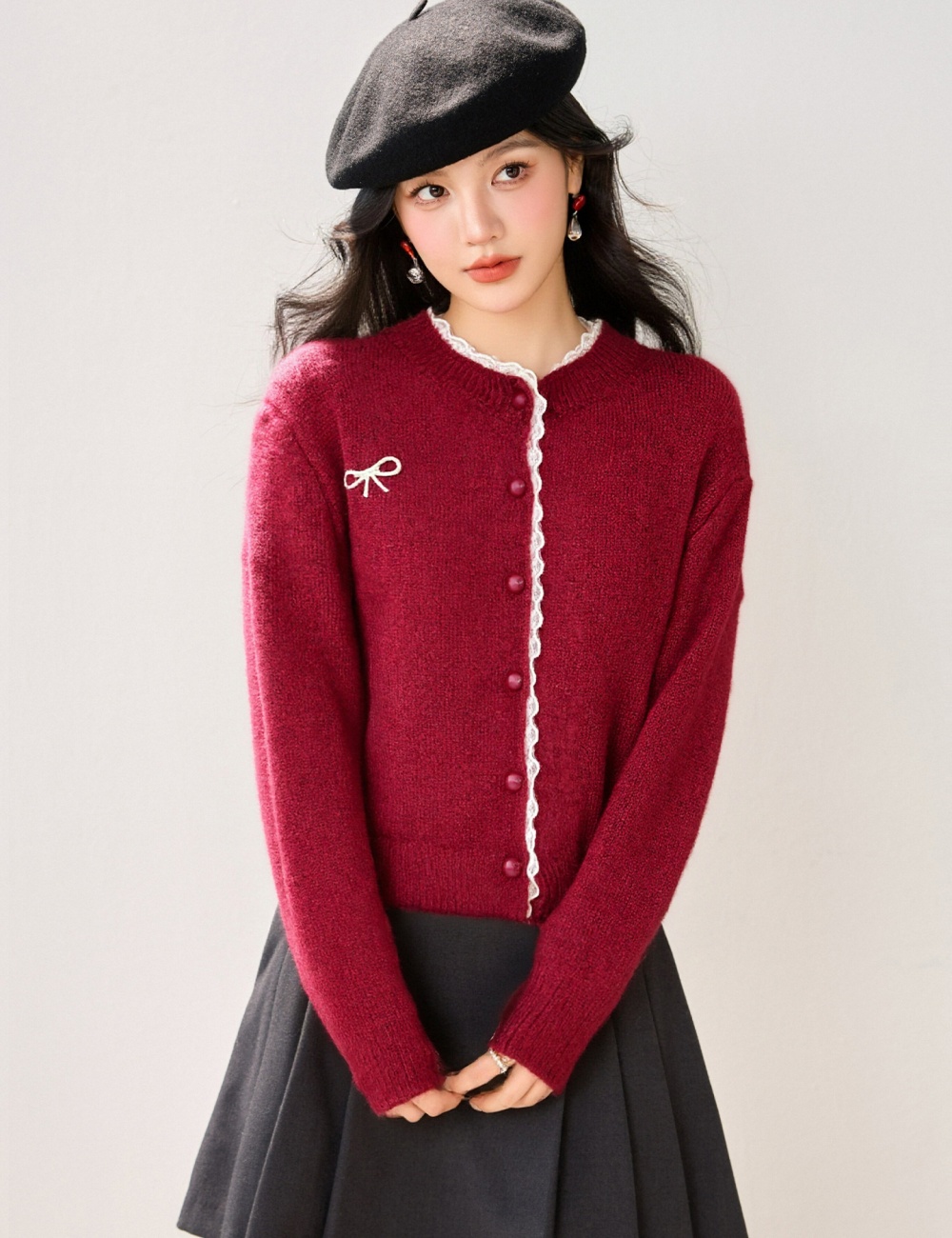 Splice cardigan autumn and winter sweater for women