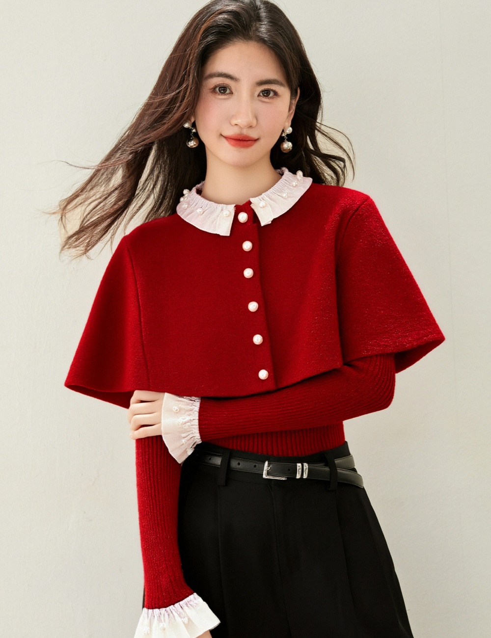 Winter christmas sweater France style tops for women