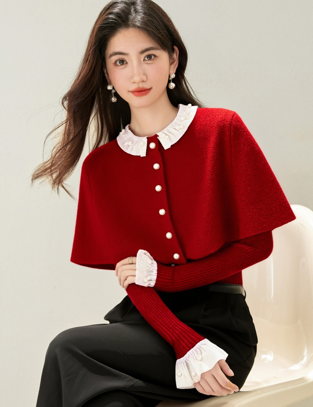 Winter christmas sweater France style tops for women