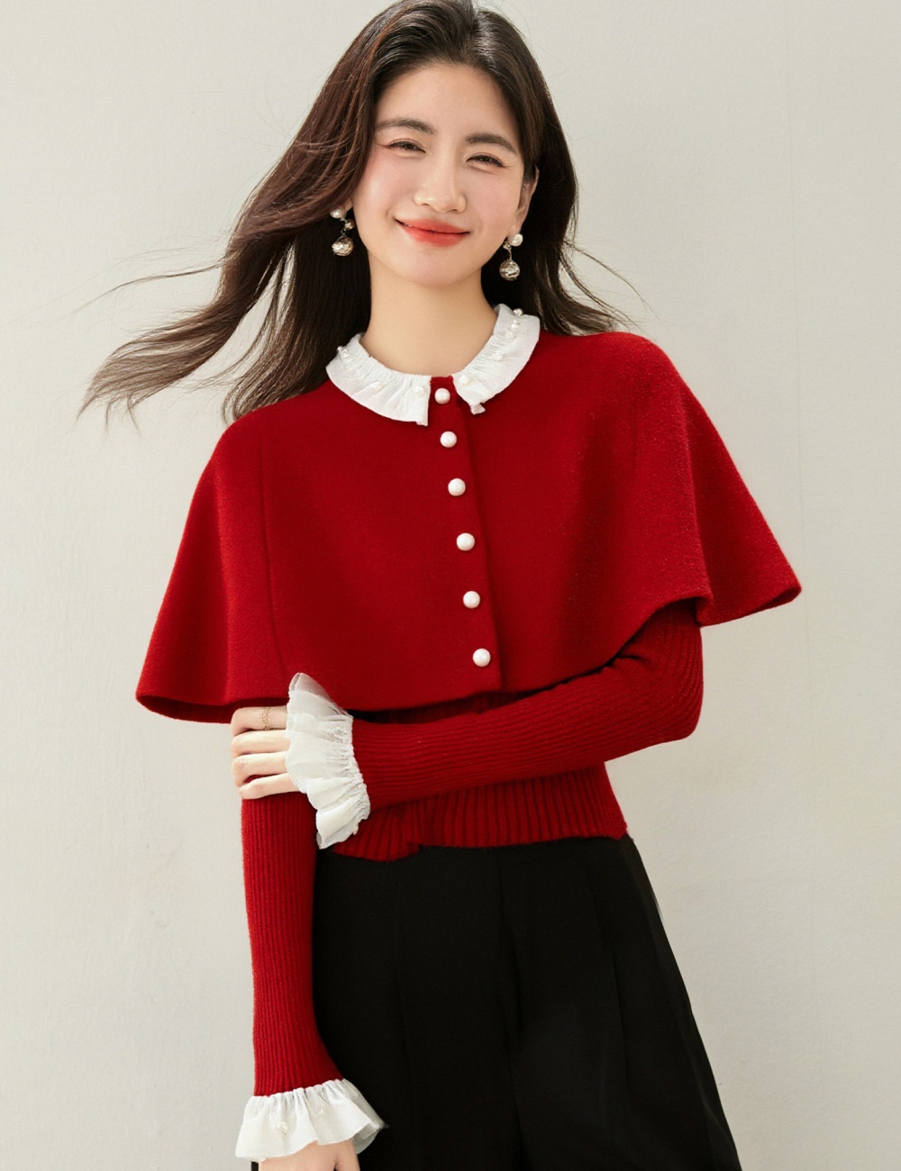 Winter christmas sweater France style tops for women