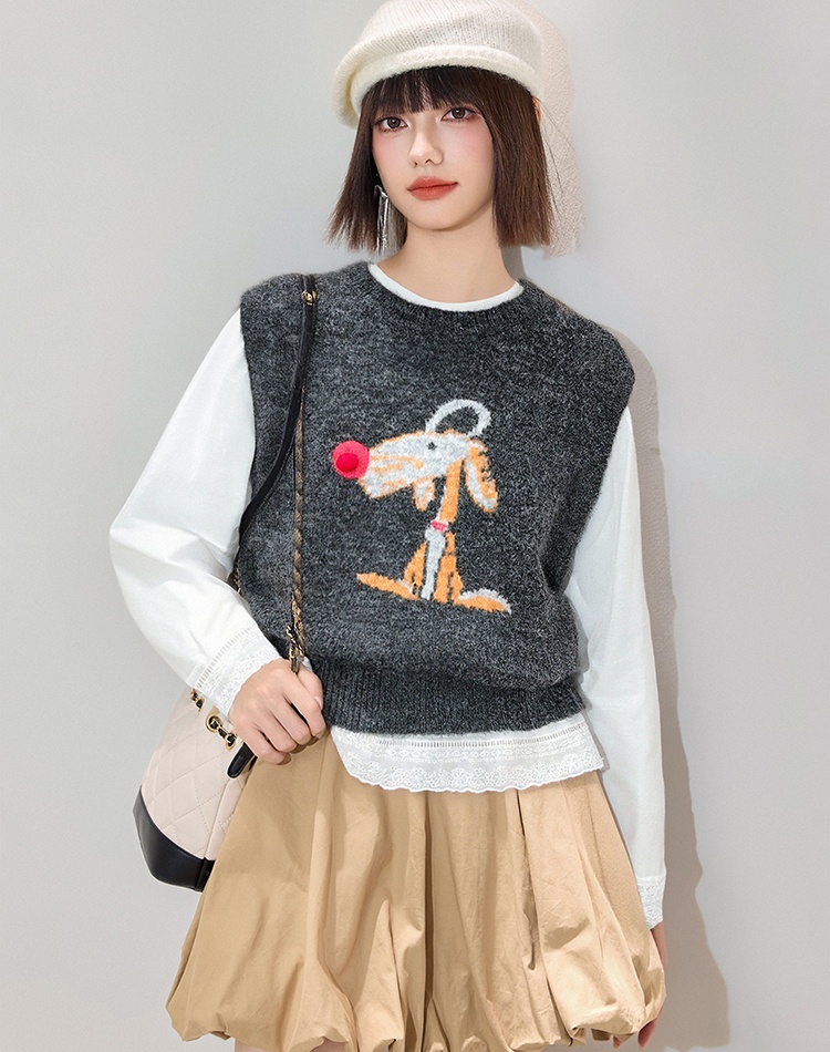 Lazy vest inside the ride tops 2pcs set