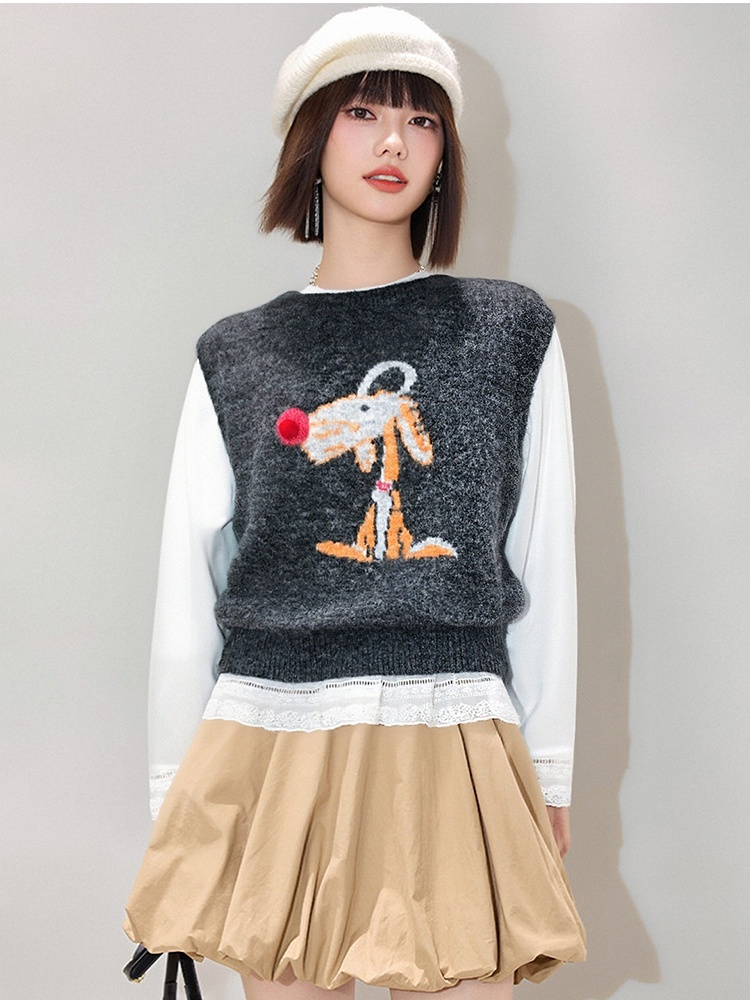 Lazy vest inside the ride tops 2pcs set