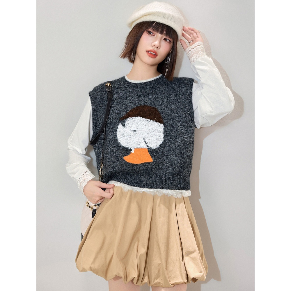 Spring waistcoat slim T-shirt 2pcs set for women