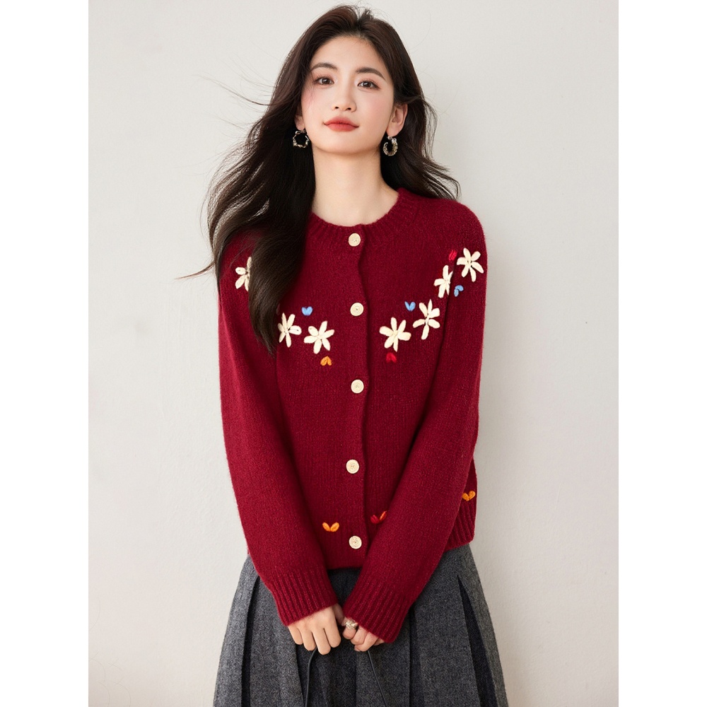 Crochet autumn and winter cardigan colors tops for women