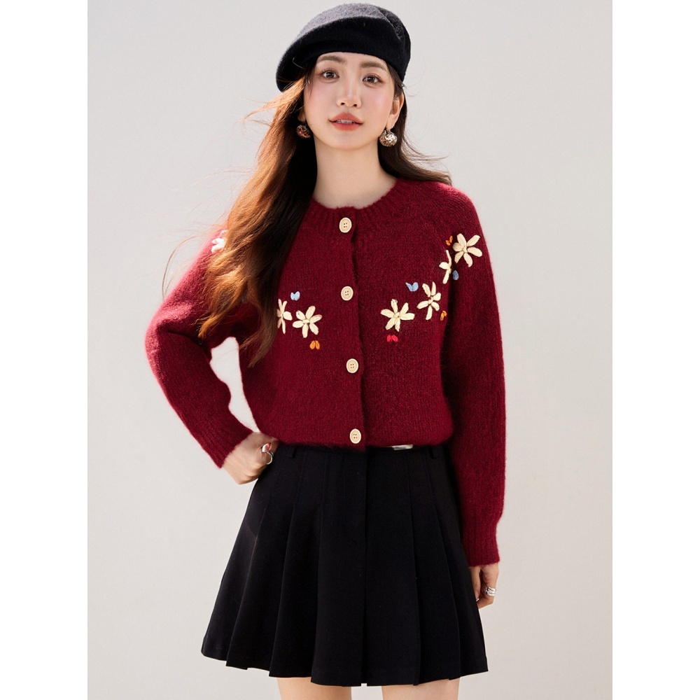 Crochet autumn and winter cardigan colors tops for women