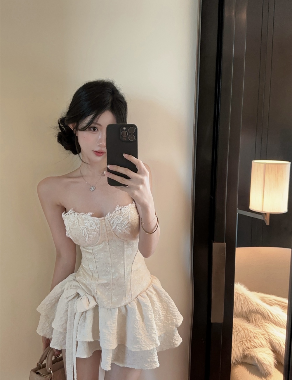 Colors jacquard lace tops wrapped chest enticement corset