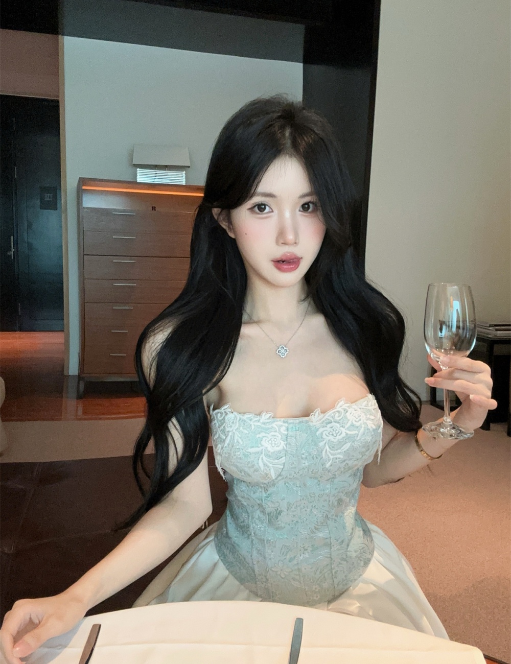 Colors jacquard lace tops wrapped chest enticement corset