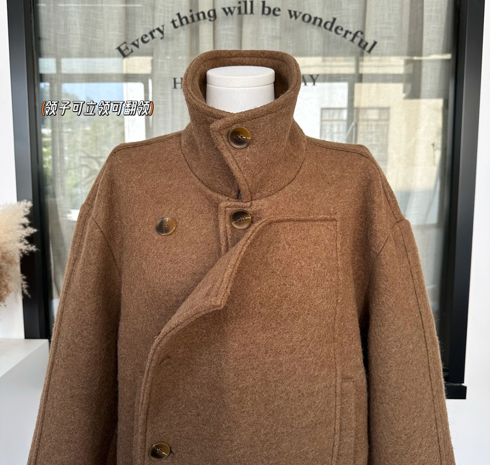 Autumn and winter overcoat wool woolen coat for women