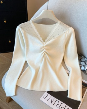 Tender bottoming shirt France style sweater for women