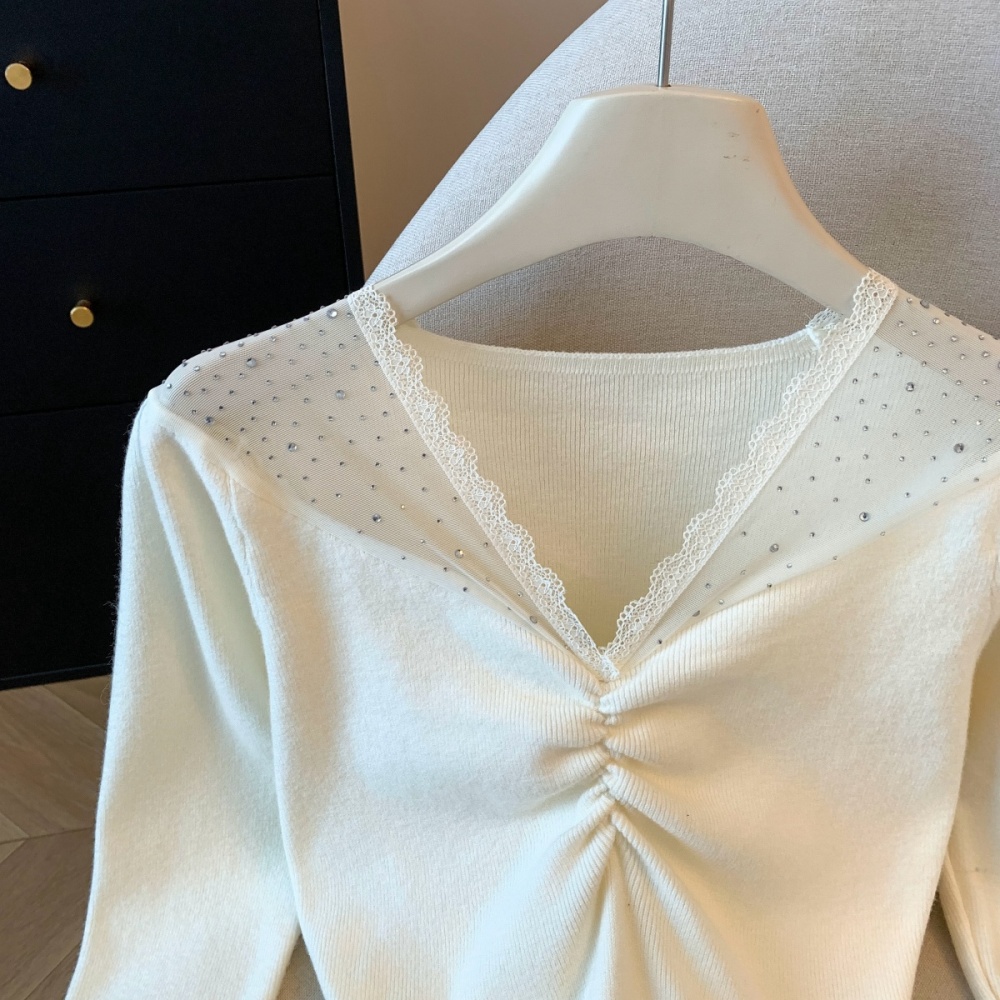 Tender bottoming shirt France style sweater for women