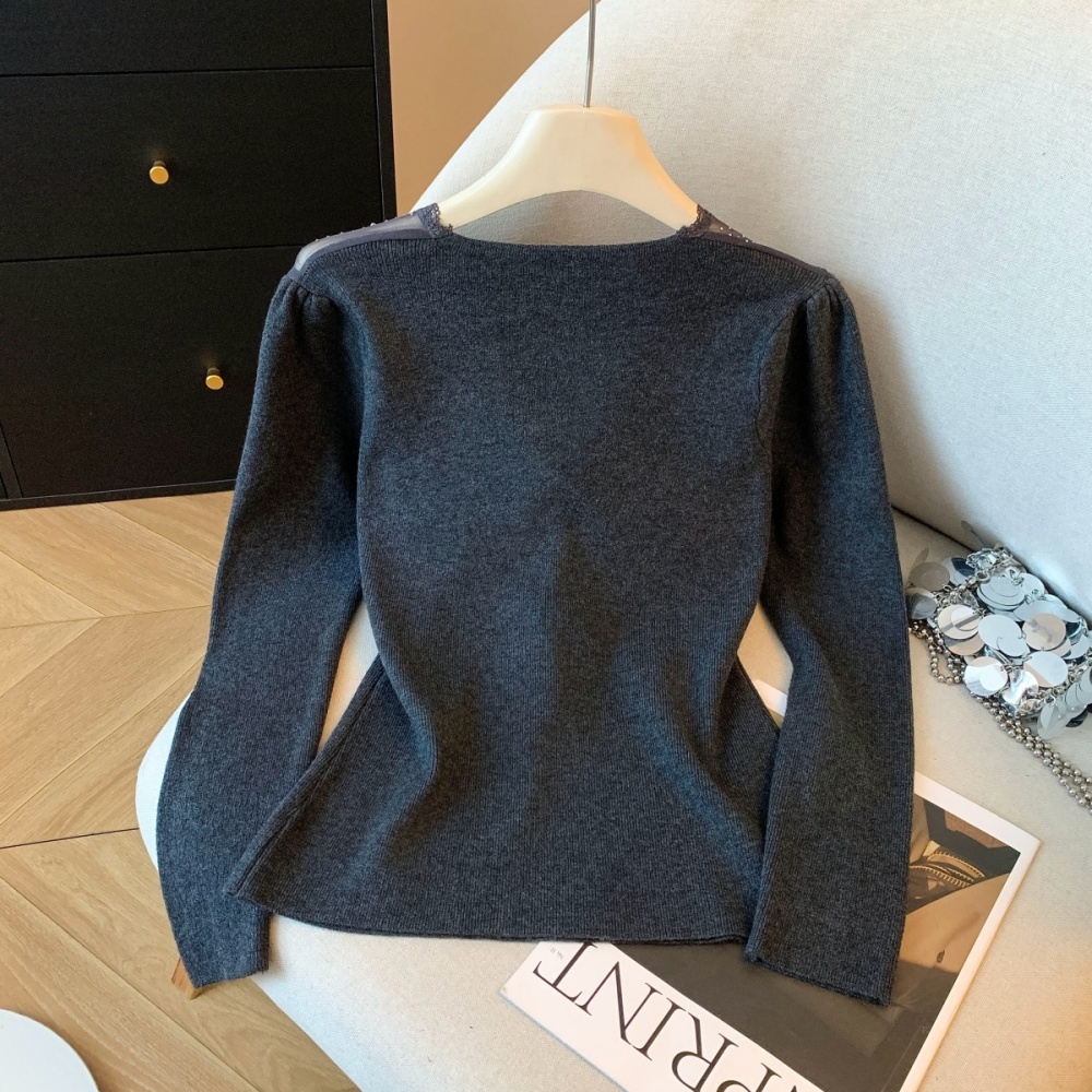 Tender bottoming shirt France style sweater for women