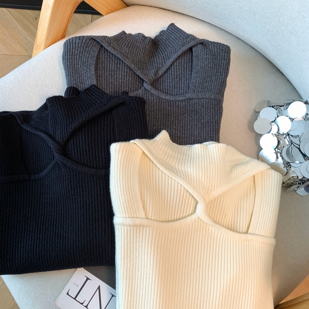 Cozy temperament bottoming shirt knitted all-match tops