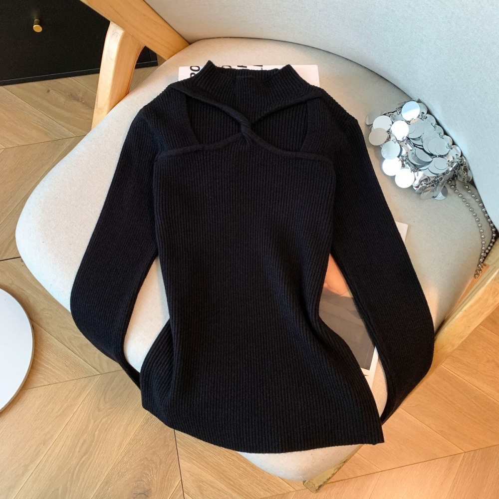 Cozy temperament bottoming shirt knitted all-match tops