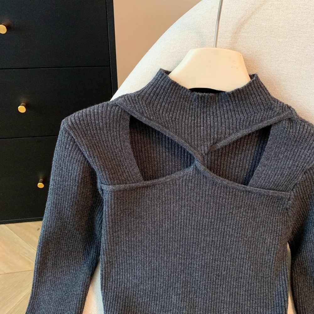 Cozy temperament bottoming shirt knitted all-match tops