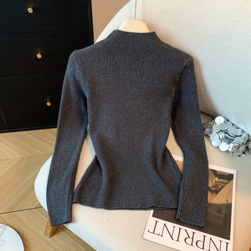 Cozy temperament bottoming shirt knitted all-match tops